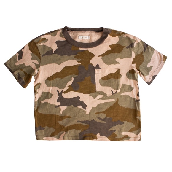 Easy Crop Tee in Cottontail Camo - Picture 1 of 2